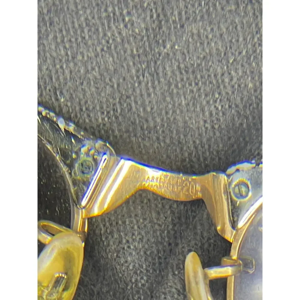 Cat Eye Glasses Art-Craft Gold Aluminum Browline Etched Floral 50s USA Vintage